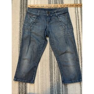 Vintage MISS SIXTY Y2K See-Jay Capri Denim Jeans 3/4 Low Rise 27 Cotton Spandex
